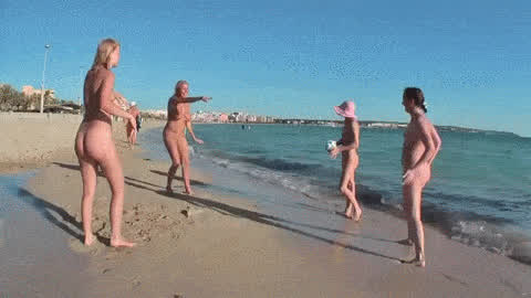 Beach Nudist Public clip