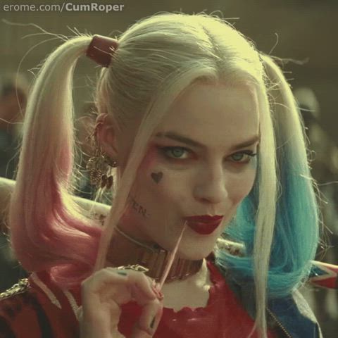 celebrity harley quinn margot robbie teasing clip