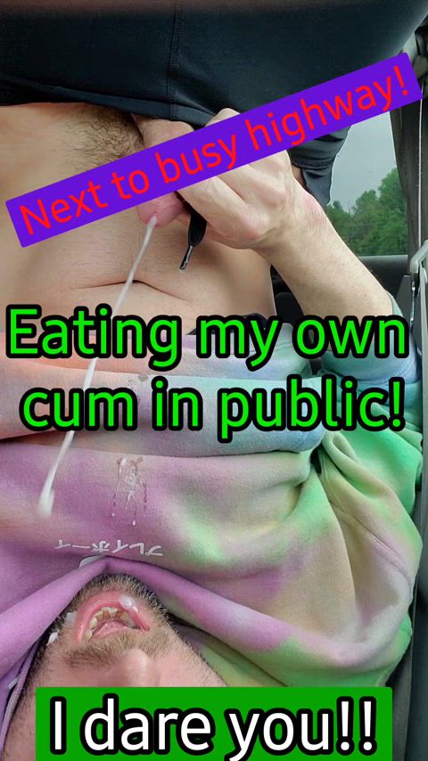 amateur caught cum cum in mouth cum swallow exhibitionism exhibitionist public r/caughtpublic