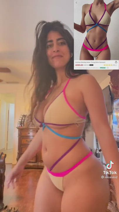Bikini Curvy Latina Swimsuit clip