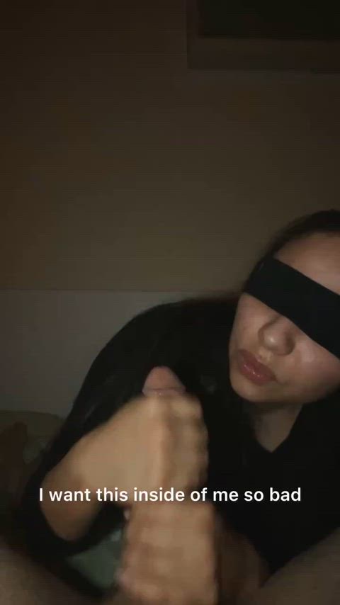 cheating bitch blindfolded