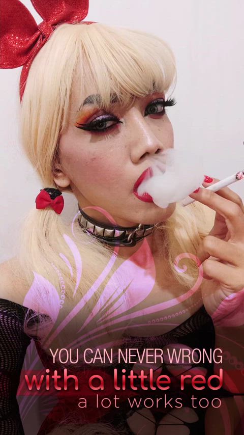 babe blonde cute findom french lingerie lipstick fetish nsfw onlyfans smoking smoking-fetish