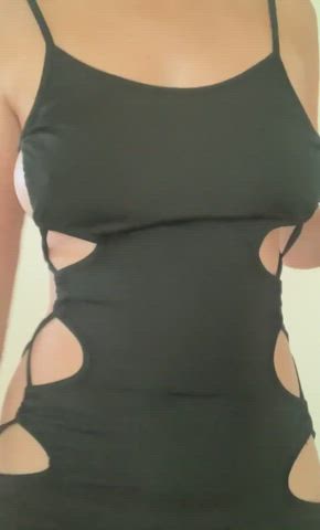 amateur big tits dress tits undressing clip