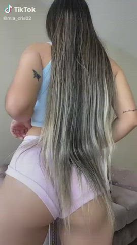 ass big ass booty latina long hair twerking clip