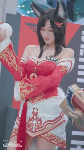 asian babe convention cosplay cute korean model clip