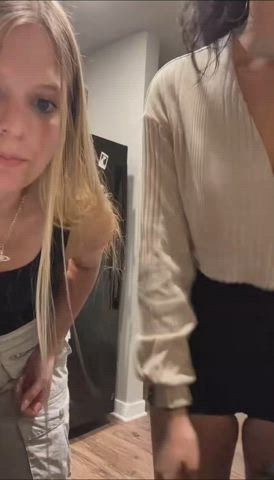brunette downblouse tiktok clip