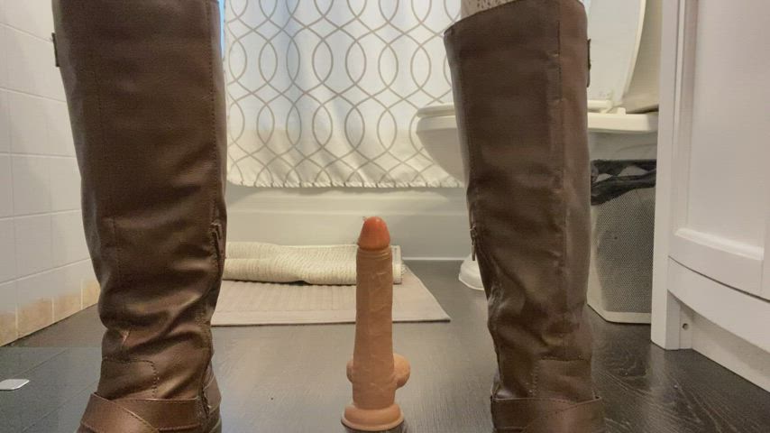Dressed up and riding my dildo