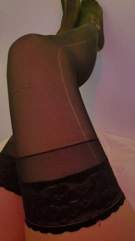 I feel sexy in my black stockings