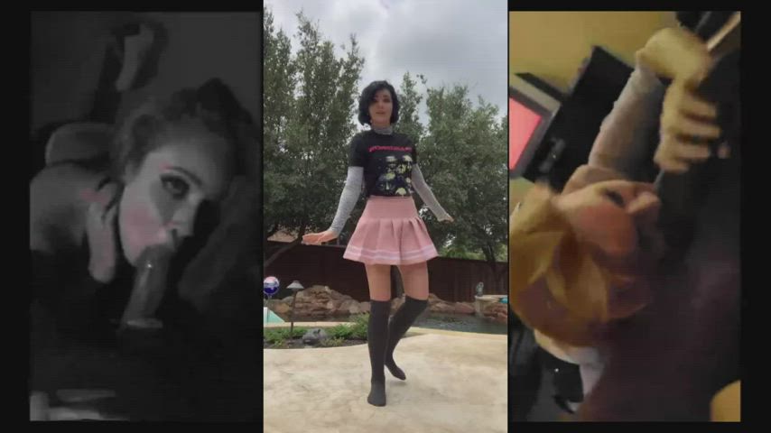 goth split screen porn tiktok clip