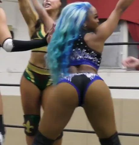 big ass ebony thick thighs tiny twerking wrestling clip