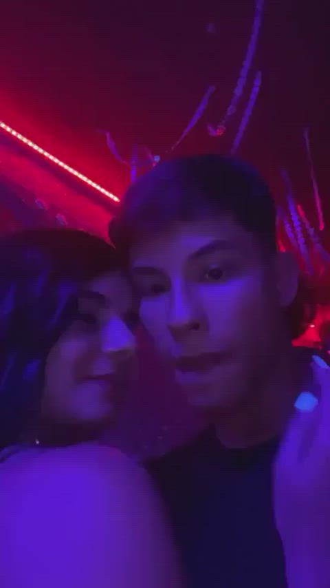 breast sucking girlfriend kissing party selfie clip
