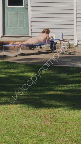 POV, you caught your sexy neighbor sunbathing