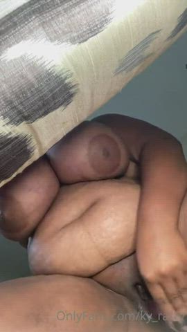 Areolas BBW Big Nipples Big Tits Chubby Ebony Masturbating Thick Tits Porn GIF by