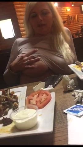 amateur big tits blonde boobs flashing homemade milf nsfw natural tits public clip