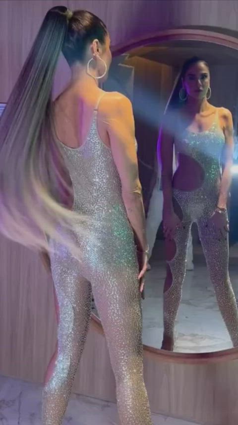 big ass bodysuit brazilian brunette celebrity milf model clip