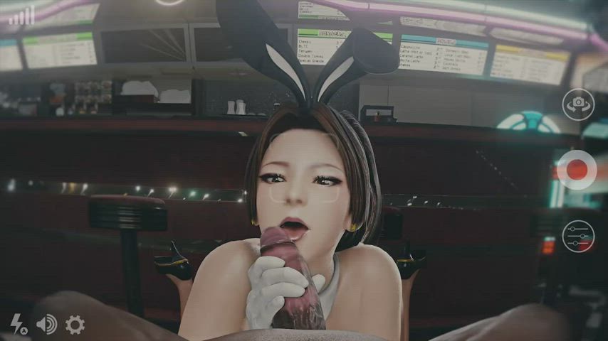 Animation Blowjob Bunny Cam Camgirl Eye Contact Japanese Lipstick Public clip