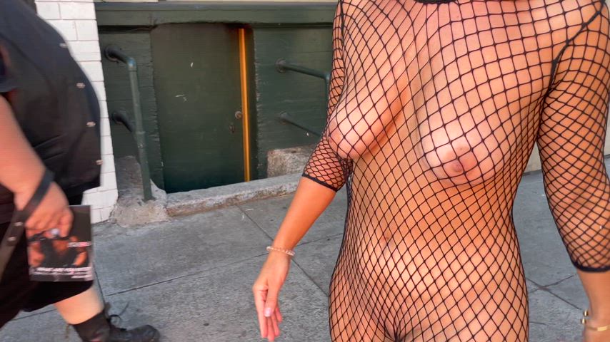 what would you do if you saw me wearing just a fishnet in public
