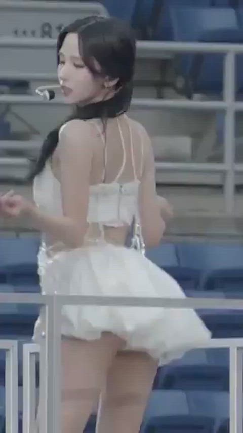 asian ass shaking clothed dancing dress petite pigtails clip