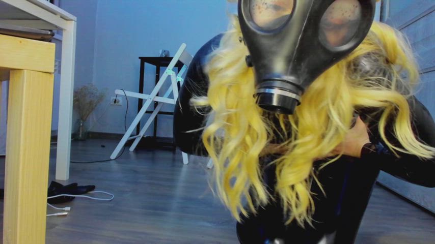 fetish latex mask mistress rubber clip