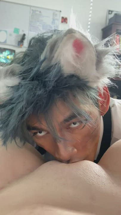 Cosplay Eye Contact Puppy Pussy Licking clip