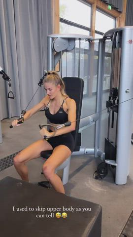 blonde legs workout clip