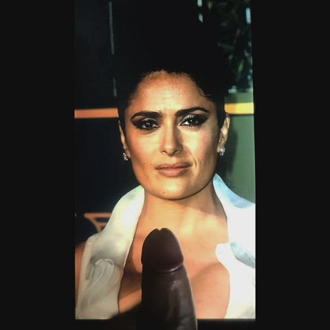 Salma Hayek huge cumtribute , massive cumfacial , shot ropes of cum on her sexy face