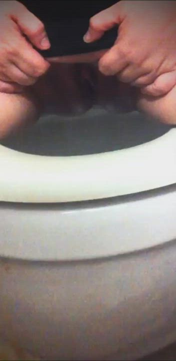 Bathroom Clit Close Up Pee Peeing Piss Pissing Pussy Spread Spreading Toilet Wet