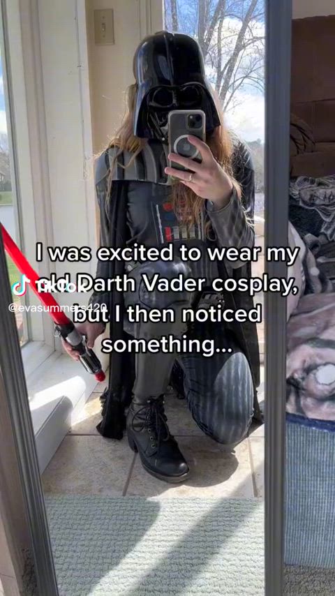 Blonde NSFW Petite Pawg TikTok Cosplay "Lady Vader" Costume GIF by evasummers