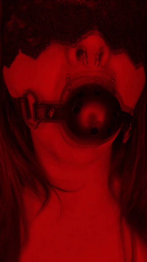 bdsm ball gagged gag nsfw piercing clip