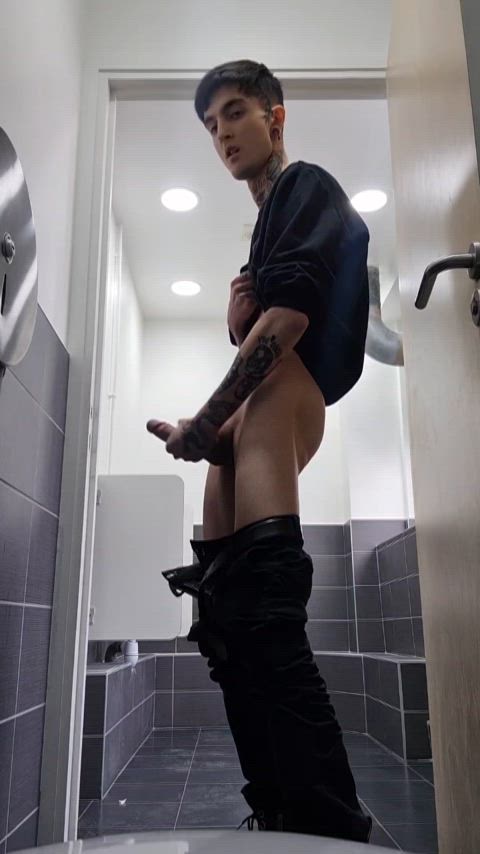 Do you mind if I cum in the public toilets ?