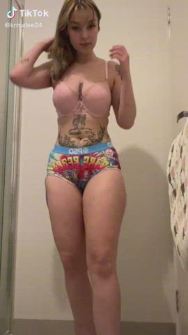 Ass Blonde Goddess Pawg Shorts Tattoo TikTok Twerking clip