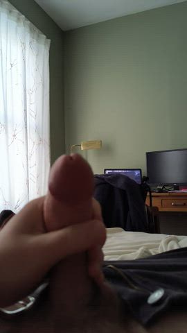 cock cum cumshot male masturbation moaning clip