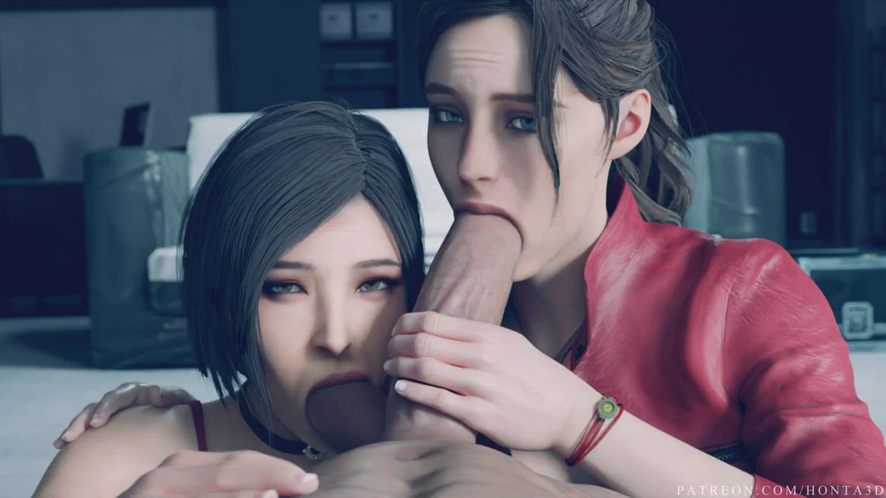 Ada and Claire blowjob (Honta) [Resident Evil]