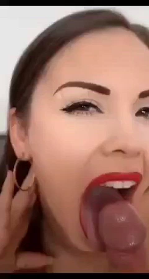 blowjob cum cum in mouth lips lipstick lipstick fetish blowjobs clip