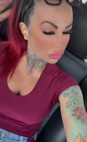 Big Tits Blowjob Cumshot Facial Fake Tits Lips Redhead Selfie Tattoo clip