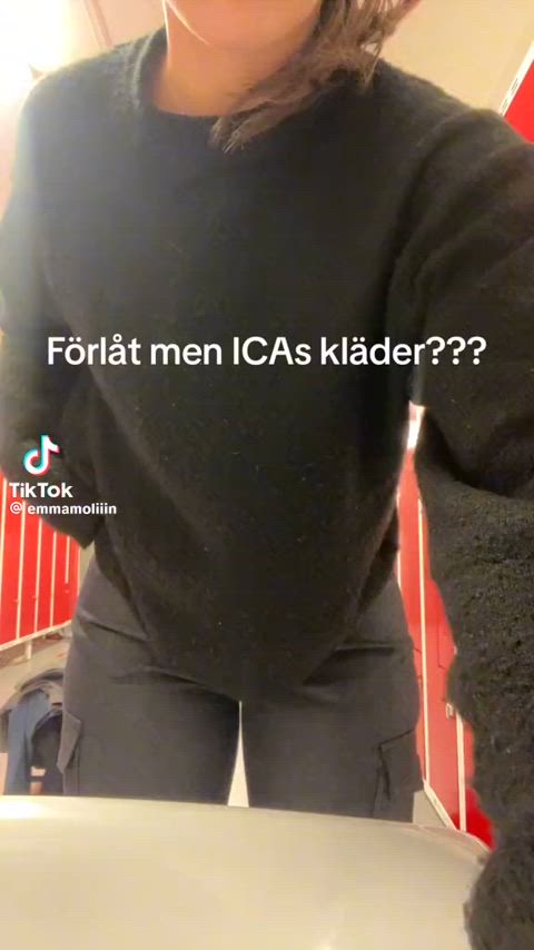 big ass brunette swedish tiktok tik-tok clip