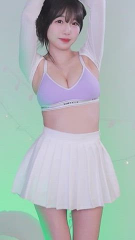 asian cute dancing korean model clip