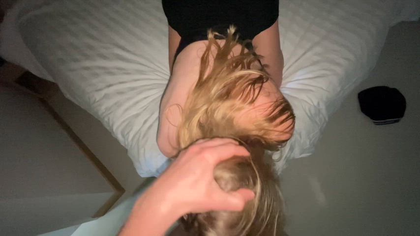 Amateur Bending Over Blonde Booty Bouncing Daughter Long Hair Natural Real Couple