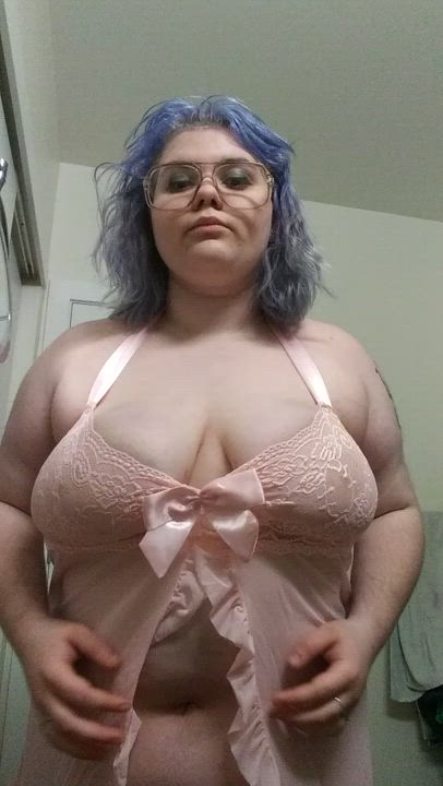 Titty drop in new lingerie!