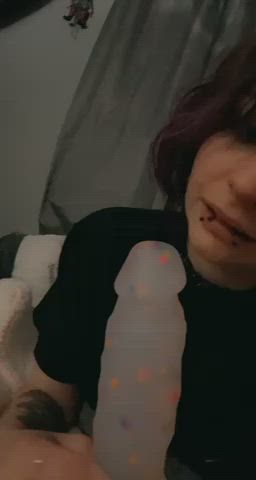 Blowjob Dildo Goth clip