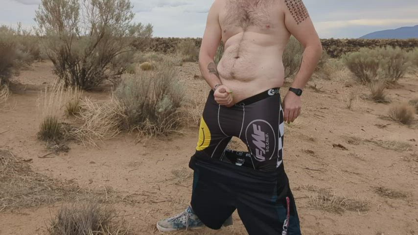 Jerking off in the desert