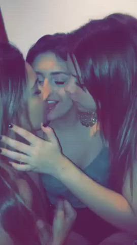 kissing lesbian public clip