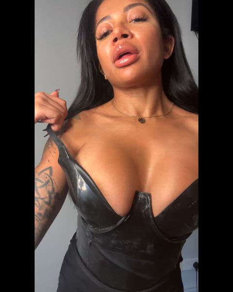 big tits dominatrix domme ebony femdom findom goddess latex onlyfans clip