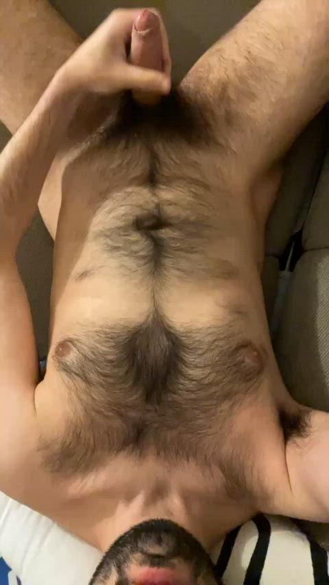 amateur hairy hairy armpits hairy chest jerk off male masturbation clip