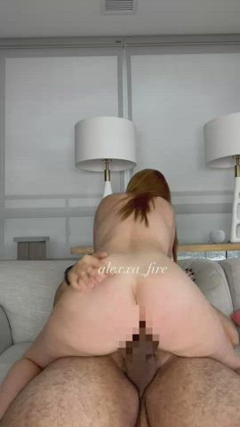 amateur big ass big tits bouncing tits freckles onlyfans redhead riding clip