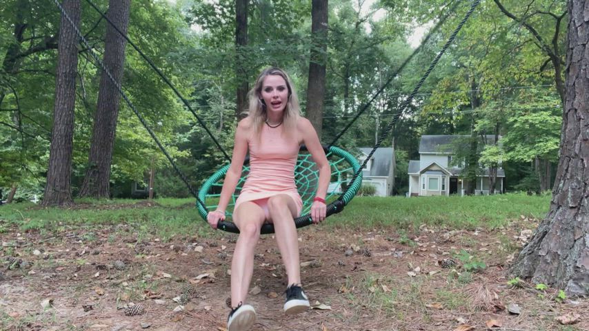 New! Patreon.com/Upskirts - Kody's Outdoor Swing Upskirt - Link in the comments