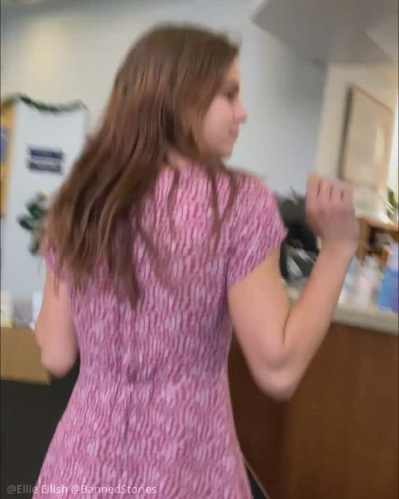 Tiny Teen Sis Ellie Eilish Caught Fucking in crowded Public Library (Ellie Eilish)