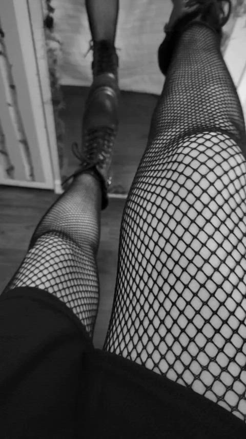 boots findom fishnet clip