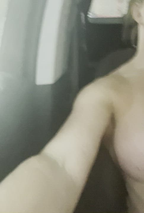 Dared to strip naked in the car wash [GIF]