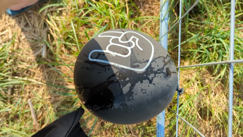 The ballons I tied to the piss fence at a metal festival went undisturbed for hours,